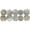 Image 1 : Lot of 5 Potosi, Bolivia, cob 8 reales, Philip III, assayers R, T or not visible, all Grade 1.