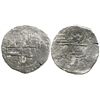 Image 1 : Potosi, Bolivia, cob 4 reales, Philip III, assayer Q, Grade 2.