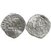 Image 1 : Potosi, Bolivia, cob 2 reales, Philip II, assayer B (4th period), Grade 1.