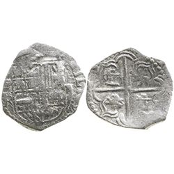 Potosi, Bolivia, cob 2 reales, Philip III, assayer R, Grade 1, with Edward J. Little signature on ce