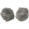 Image 1 : Potosi, Bolivia, cob "1 real" (actually a 2R?), Philip II, assayer not visible, Grade 2.