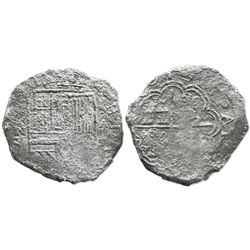 Cartagena, Colombia, cob 8 reales, (16)21A, mintmark RN to left, extremely rare first date of issue,