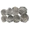 Image 1 : Lot of 4 Mexico City, Mexico, cobs (one 8R, two 4R and one 2R), Philip III, assayers F or not visibl