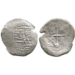 Mexico City, Mexico, cob 8 reales, Philip III, assayer not visible.