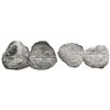 Image 1 : Lot of 2 silver cob 4 reales: Mexico City, Mexico, Philip II, assayer O; and Potosi, Bolivia, Philip