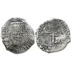 Image 1 : Potosi, Bolivia, cob 8 reales, 1649(Z or O), with arms countermark on cross.