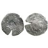 Image 1 : Potosi, Bolivia, cob 8 reales, (16)4(9)O, with crowned-A countermark on shield (very rare).