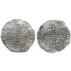 Image 1 : Potosi, Bolivia, cob 8 reales, 16(49)O, with rare variety of crown-alone countermark on cross.