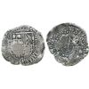 Image 1 : Potosi, Bolivia, cob 8 reales, 165(0)O, with rare variety of crown-alone countermark on cross.