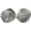 Image 1 : Potosi, Bolivia, cob 8 reales, 1651E, with 2 countermarks (very rare): crowned-.F. and crowned-? on