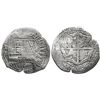 Image 1 : Potosi, Bolivia, cob 8 reales, 1651E, with unidentified countermark on cross.