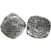 Image 1 : Potosi, Bolivia, cob 8 reales, (1651-2)E, with crowned-? countermark on cross.