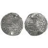 Image 1 : Potosi, Bolivia, cob 2 reales, Philip II, assayer B (1st period, "Lima style"), rare.
