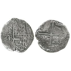 Potosi, Bolivia, cob 2 reales, Philip IV, assayer TR.