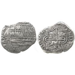 Potosi, Bolivia, cob 2 reales, Philip IV, assayer TR.