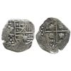 Image 1 : Potosi, Bolivia, cob 2 reales, Philip IV, assayer P/T (1646-7), very rare.