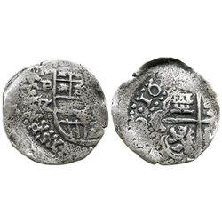 Potosi, Bolivia, cob 2 reales, 164(?)Z, rare.