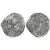 Image 1 : Potosi, Bolivia, cob 8 reales, 1652E post-transitional (Type VIII/B), 1-PH-6 at top, rare error with