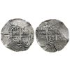 Image 1 : Potosi, Bolivia, cob 8 reales, 1653E, dot-PH-dot at top.