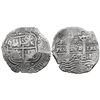 Image 1 : Potosi, Bolivia, cob 8 reales, 1653E, dot-PH-dot at top.