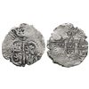 Image 1 : Potosi, Bolivia, cob 4 reales, 1652E (post-transitional), (1)-PH-6 at top with P punched over H, rar