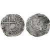 Image 1 : Potosi, Bolivia, cob 4 reales, 1653E, (dot-P)H-(dot) at top, rotated-4 denomination.