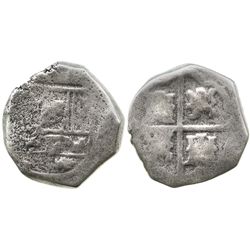 Spain (mint uncertain), cob 8 reales, Philip IV, assayer not visible, very rare mint for this wreck.