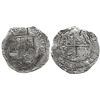 Image 1 : Potosi, Bolivia, cob 8 reales, 165(1-2)E, with crowned-L countermark on cross.