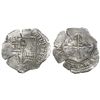 Image 1 : Potosi, Bolivia, cob 8 reales, (1651-2)E, with crowned-.F. countermark on shield.