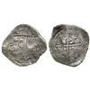 Image 1 : Potosi, Bolivia, cob 8 reales, (1651-2)E, with arms countermark on cross.