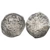 Image 1 : Potosi, Bolivia, cob 8 reales, 1658E, pomegranate above cross.