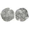 Image 1 : Potosi, Bolivia, cob 4 reales, 1654E, dot-PH-dot at top.