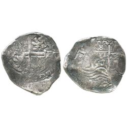 Potosi, Bolivia, cob 8 reales, 1667E.