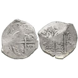 Potosi, Bolivia, cob 8 reales, 1669E.