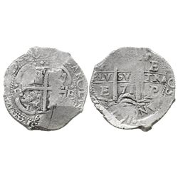 Potosi, Bolivia, cob 8 reales, 1671E.