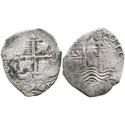 Potosi, Bolivia, cob 4 reales, 1658E.