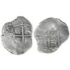 Image 1 : Potosi, Bolivia, cob 2 reales, 1672E, encapsulated ANACS VF 20, with name of wreck stated in slab.