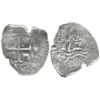 Image 1 : Potosi, Bolivia, cob 1 real, 1667E, encapsulated ANACS F 12, with name of wreck stated in slab.
