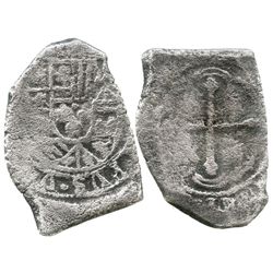 Mexico City, Mexico, cob 8 reales, Philip V, assayer not visible (style of L, 1702-1705).