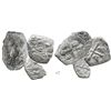 Image 1 : Lot of 3 Mexico City, Mexico, small cobs of Philip V, assayers not visible (two 1R and one 1/2R) wit
