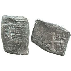 Mexico City, Mexico, cob 8 reales, 1732F.