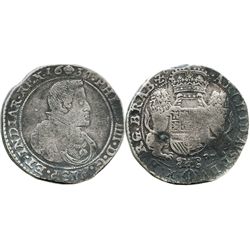 Brabant, Spanish Netherlands (Brussels mint), portrait ducatoon, Philip IV, 1637.