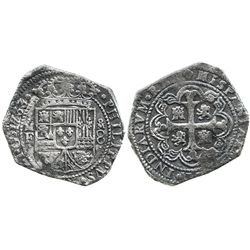 Mexico City, Mexico, klippe 8 reales, 1733MF, choice specimen for this wreck.