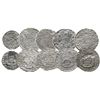 Image 1 : Lot of 5 Mexico City, Mexico, pillar minors of Philip V: 4R 1736MF, 1739MF, 1740MF and 1742MF; 2R 17