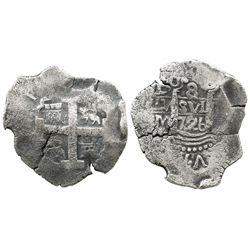 Lima, Peru, cob 8 reales, 1726M.