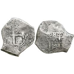 Potosi, Bolivia, cob 8 reales, 1720Y.