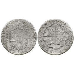 Madrid, Spain, milled 8 reales, Philip V, 1728JJ, rare type from this wreck.