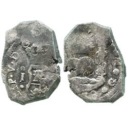 Guatemala, cob 4 reales, (17)38J.