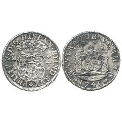 Mexico City, Mexico, pillar 4 reales, Philip V, 174/30MF.