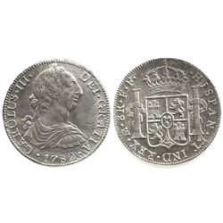 Mexico City, Mexico, bust 8 reales, Charles III, 1783FF.